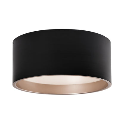 Mousinni LED Flush Mount Ceiling Light in Black (Large).