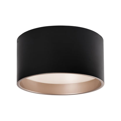 Mousinni LED Flush Mount Ceiling Light in Black (Medium).