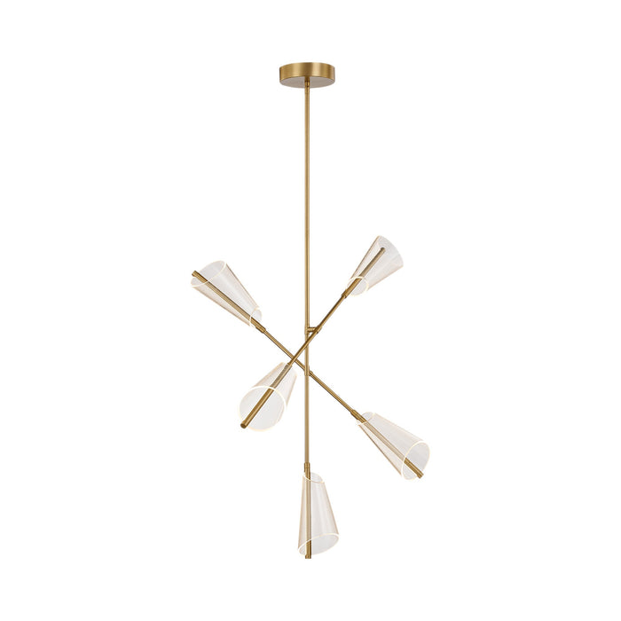 Mulberry LED Chandelier in Brushed Gold.