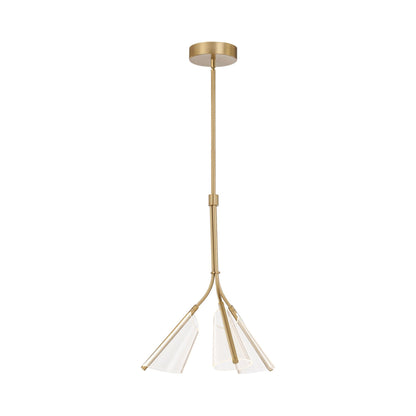 Mulberry LED Pendant Light in Brushed Gold (3-Light).
