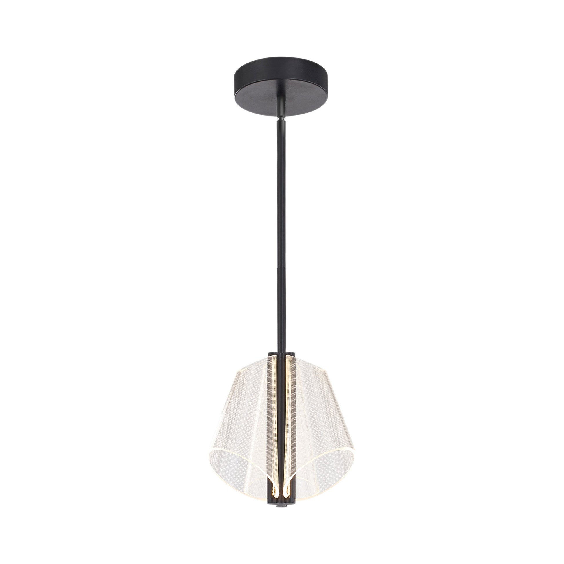 Mulberry LED Pendant Light in Black (2-Light).