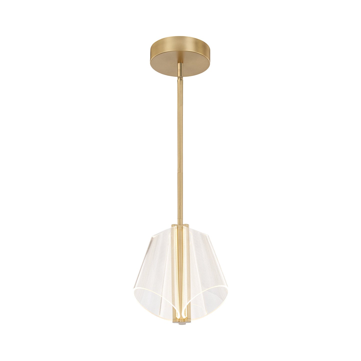 Mulberry LED Pendant Light in Brushed Gold (2-Light).