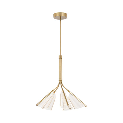 Mulberry LED Pendant Light in Brushed Gold (5-Light).