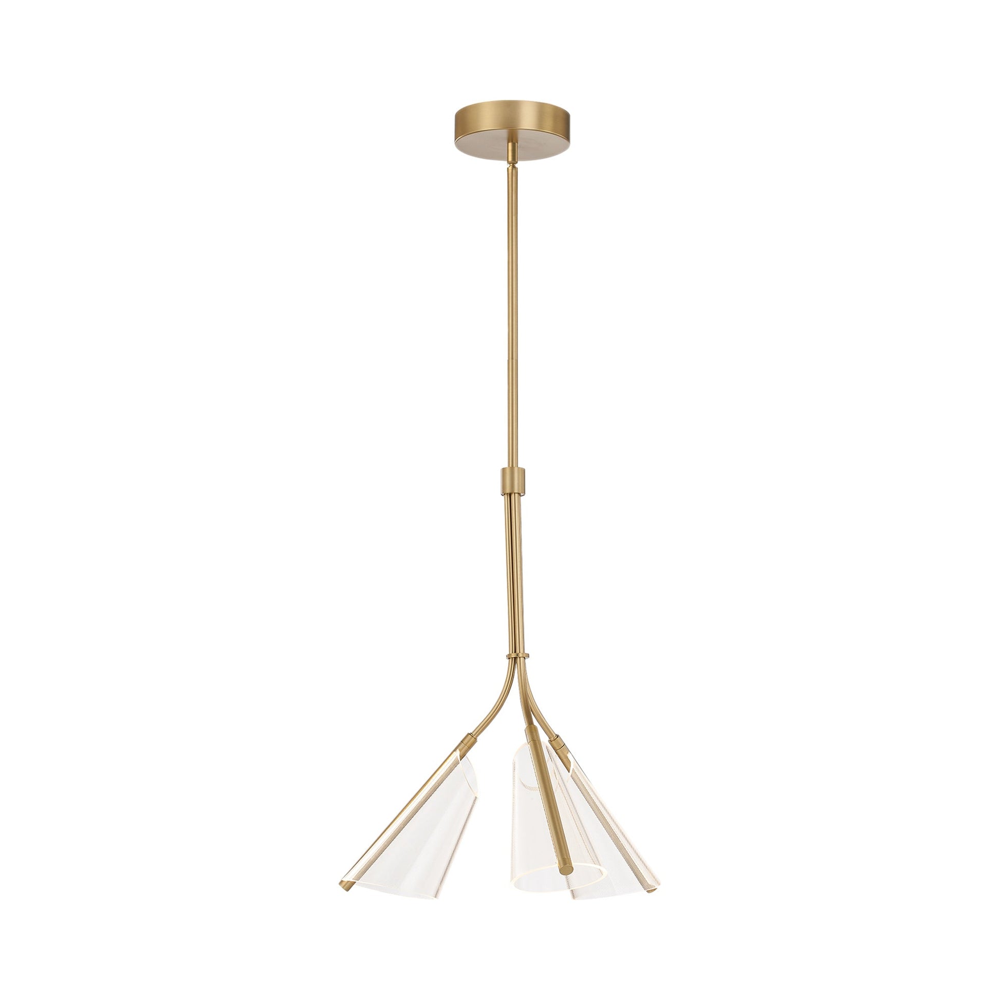 Mulberry LED Pendant Light in Brushed Gold (3-Light).