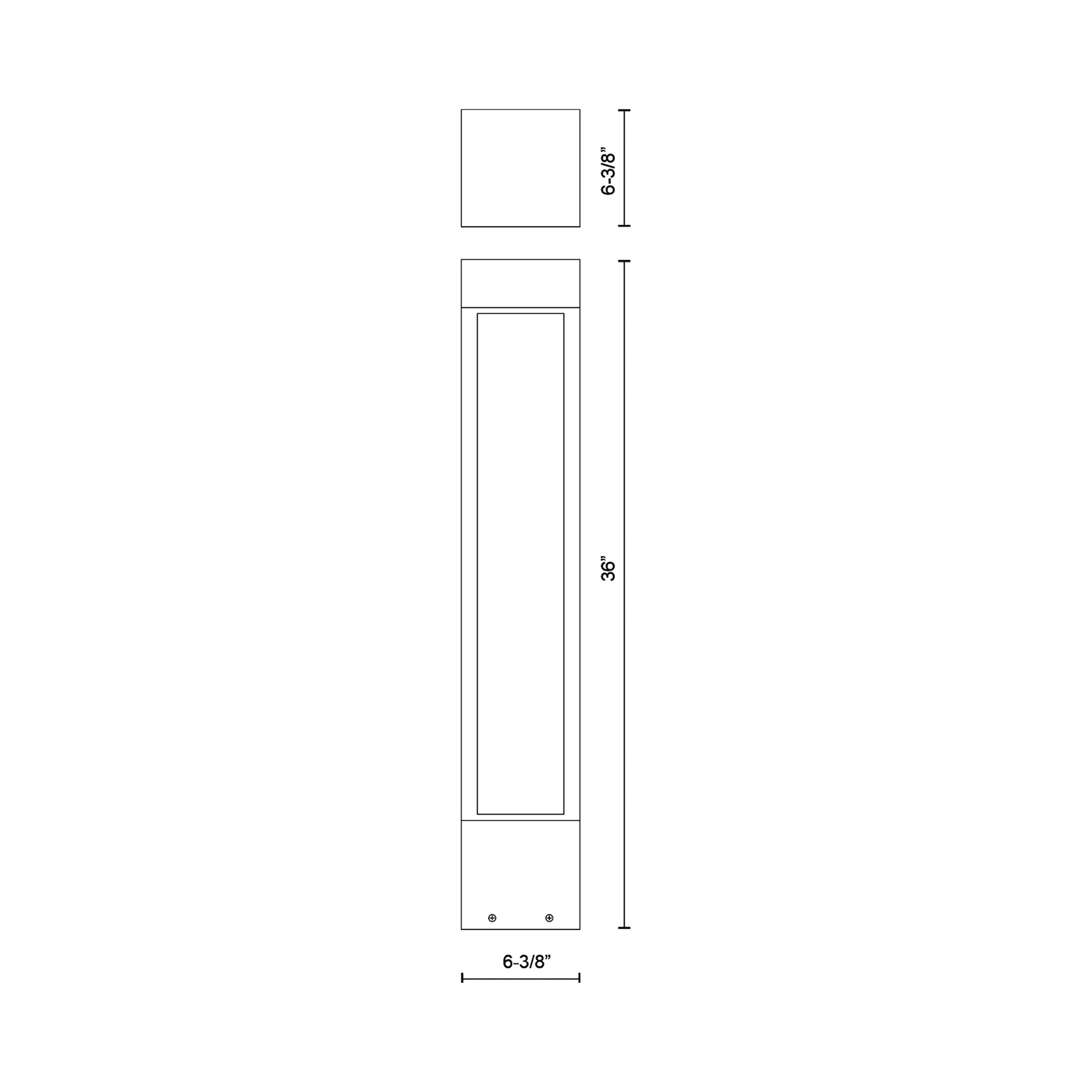 Napa Outdoor LED Path Light - line drawing.