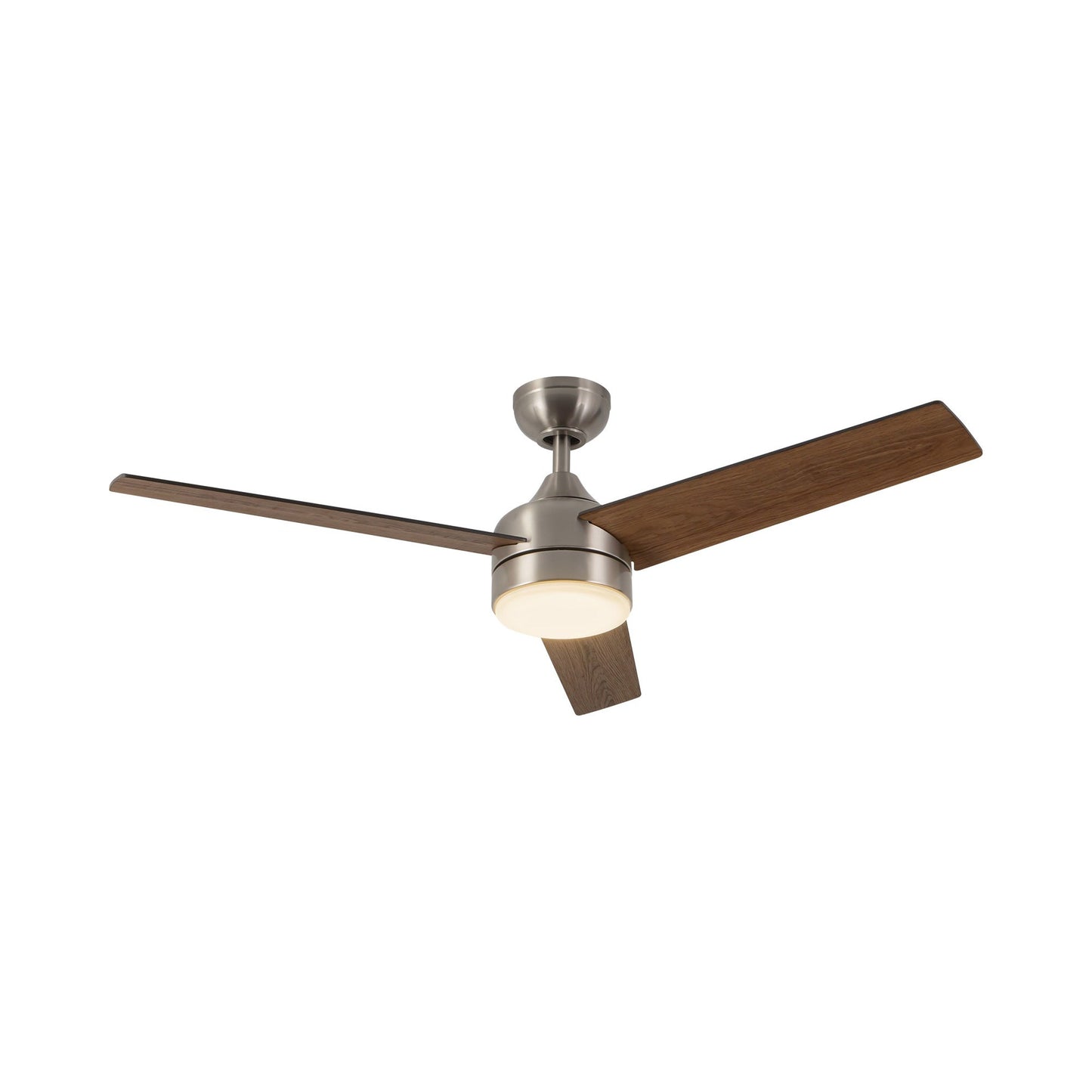 Nash LED Ceiling Fan in Brushed Nickel.