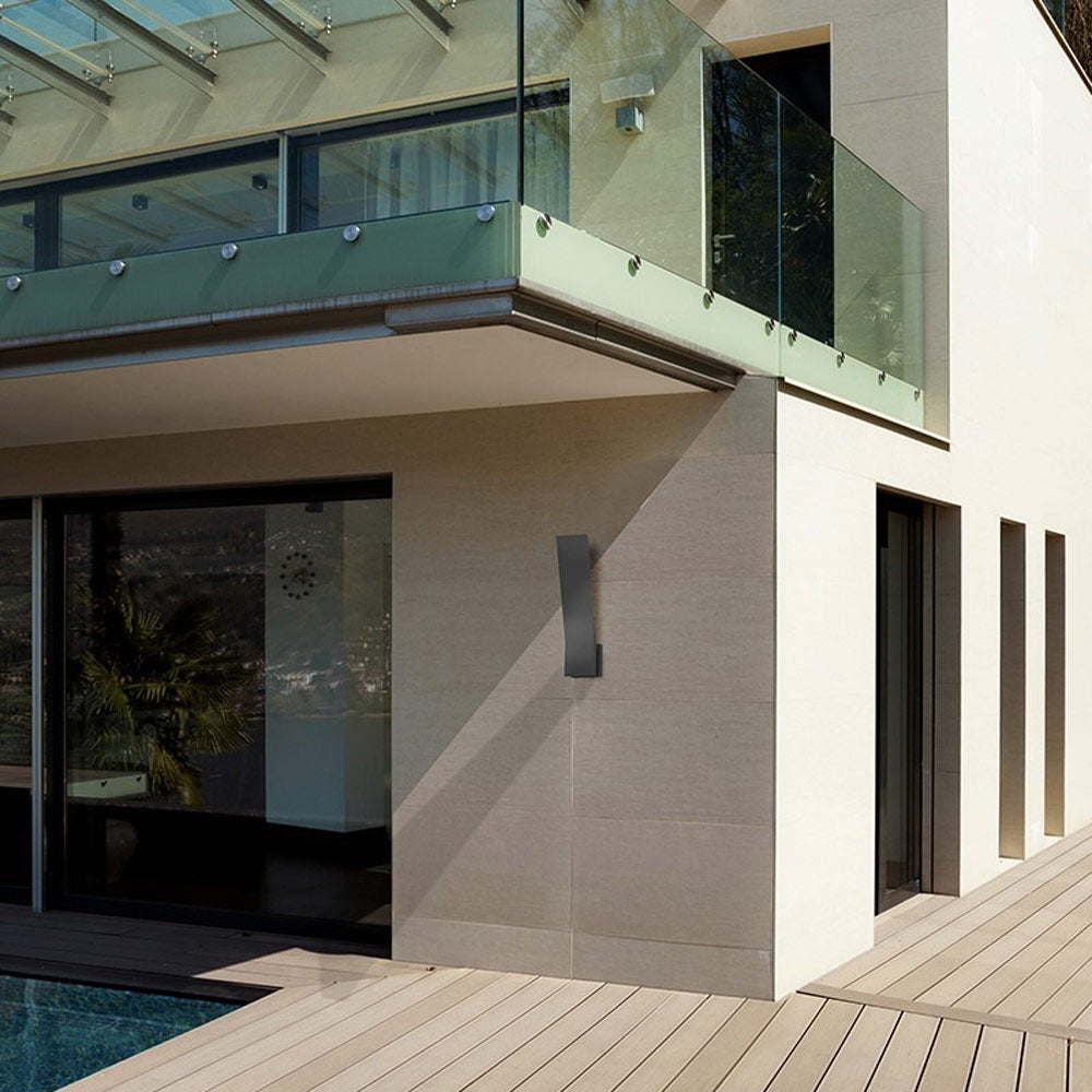 Nevis Outdoor LED Wall Light in Outside Area.