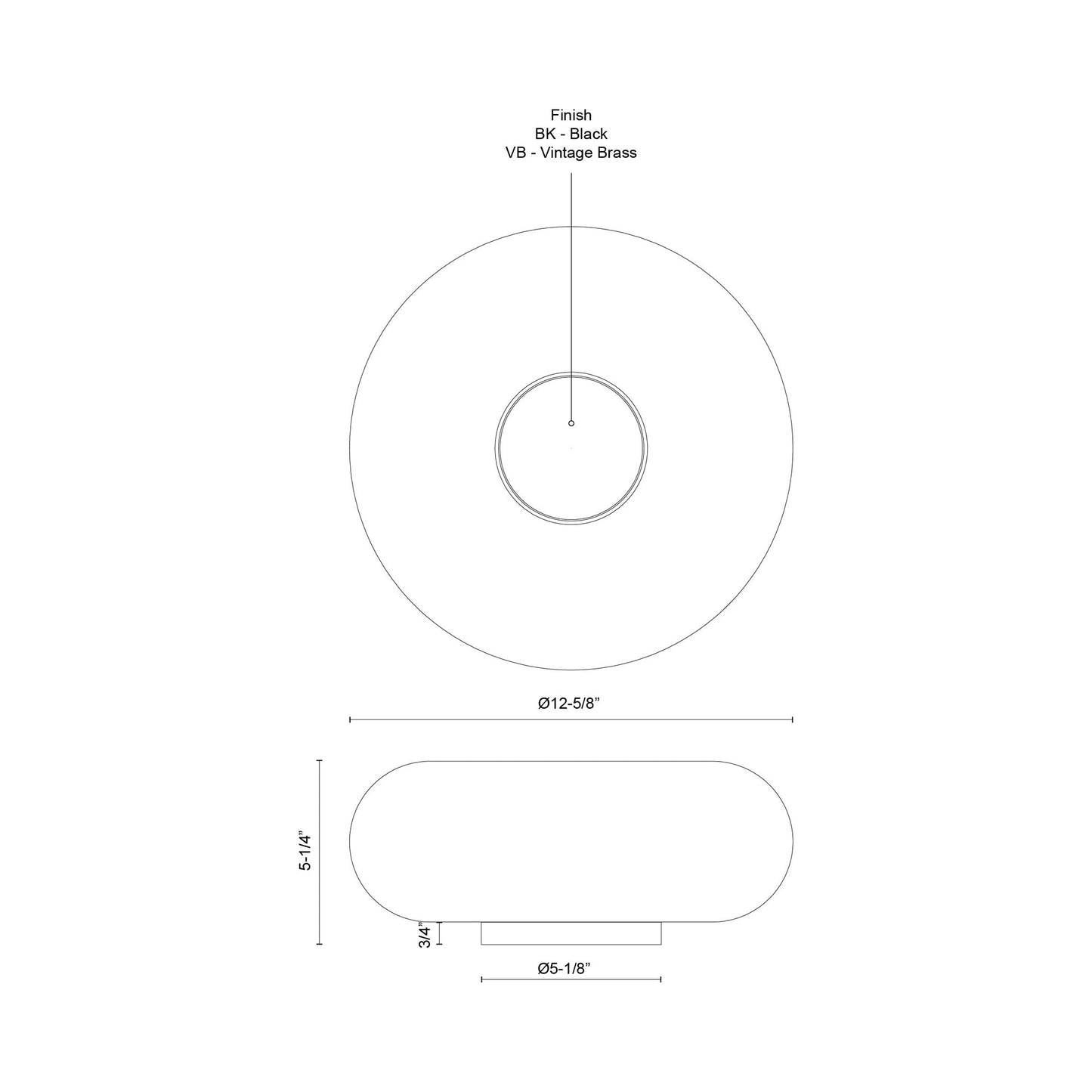 Nimbus LED Table Lamp - line drawing.
