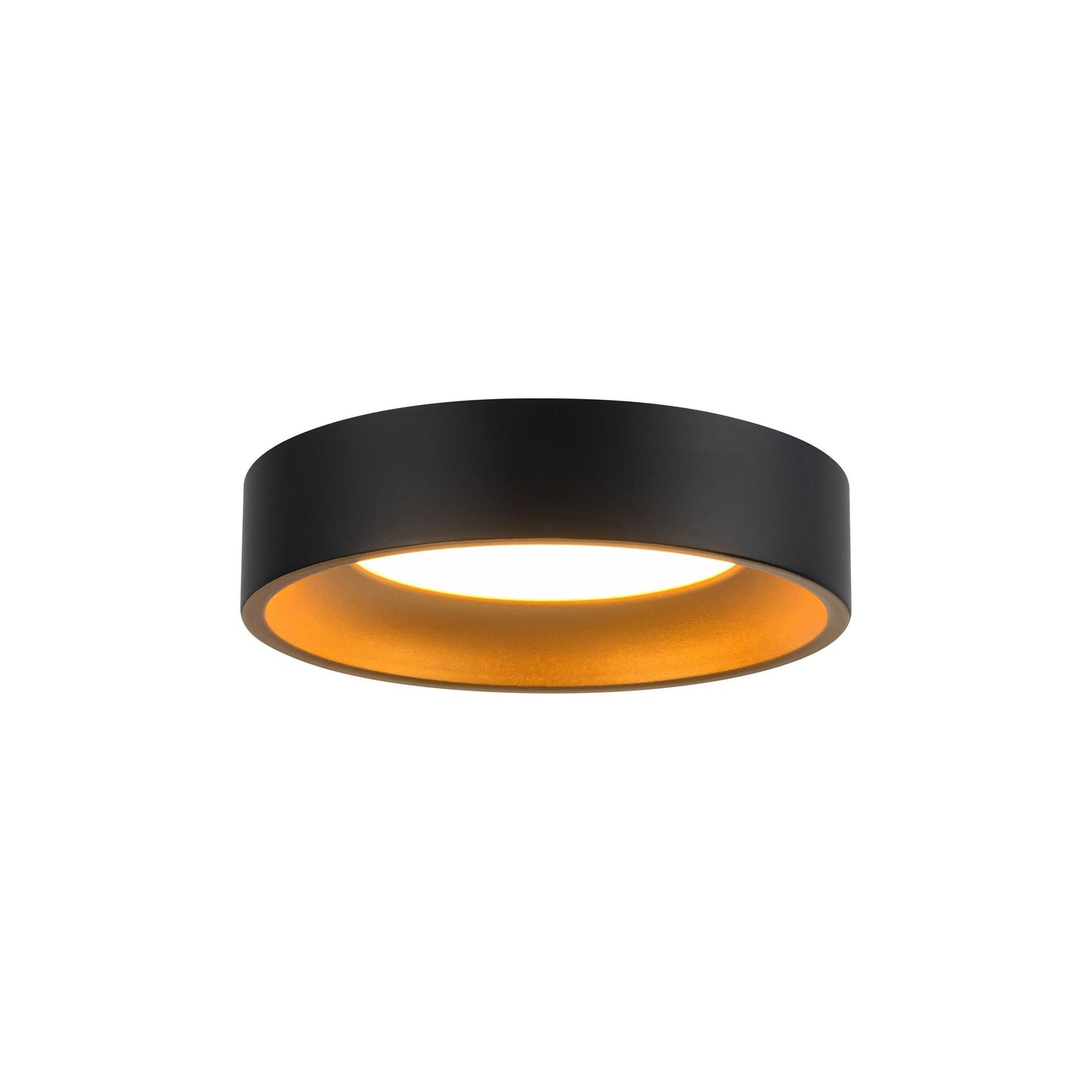 Nix LED Flush Mount Ceiling Light in Black (5.38-Inch).
