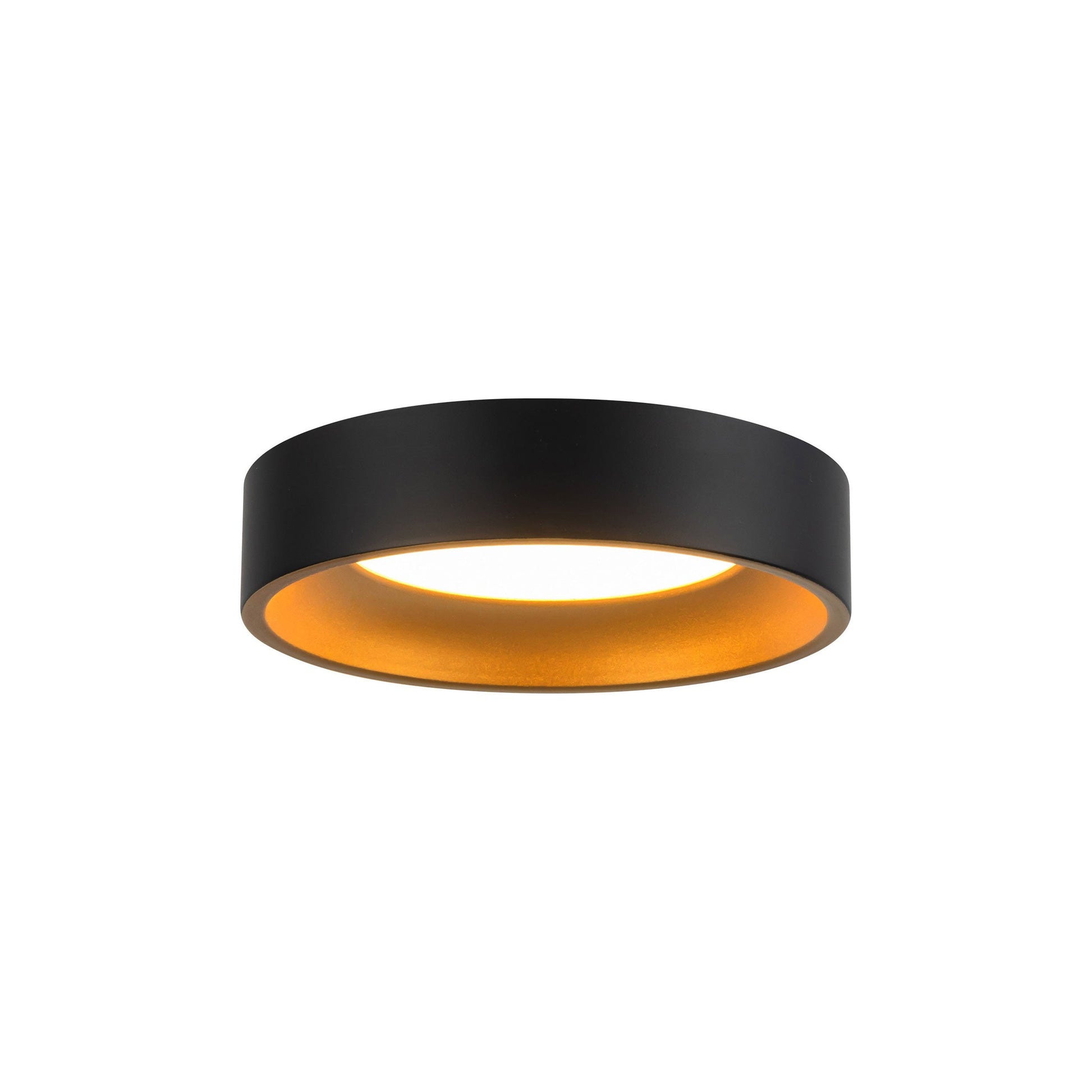 Nix LED Flush Mount Ceiling Light in Black (5.38-Inch).