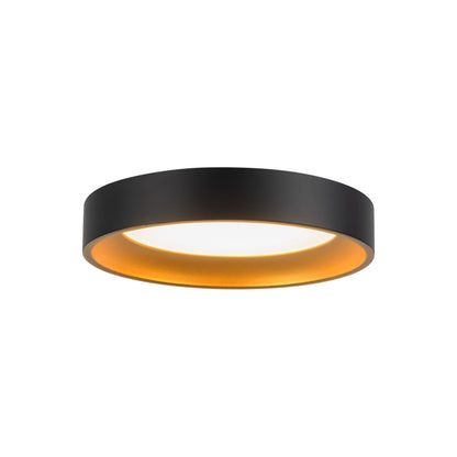 Nix LED Flush Mount Ceiling Light in Black (7.25-Inch).
