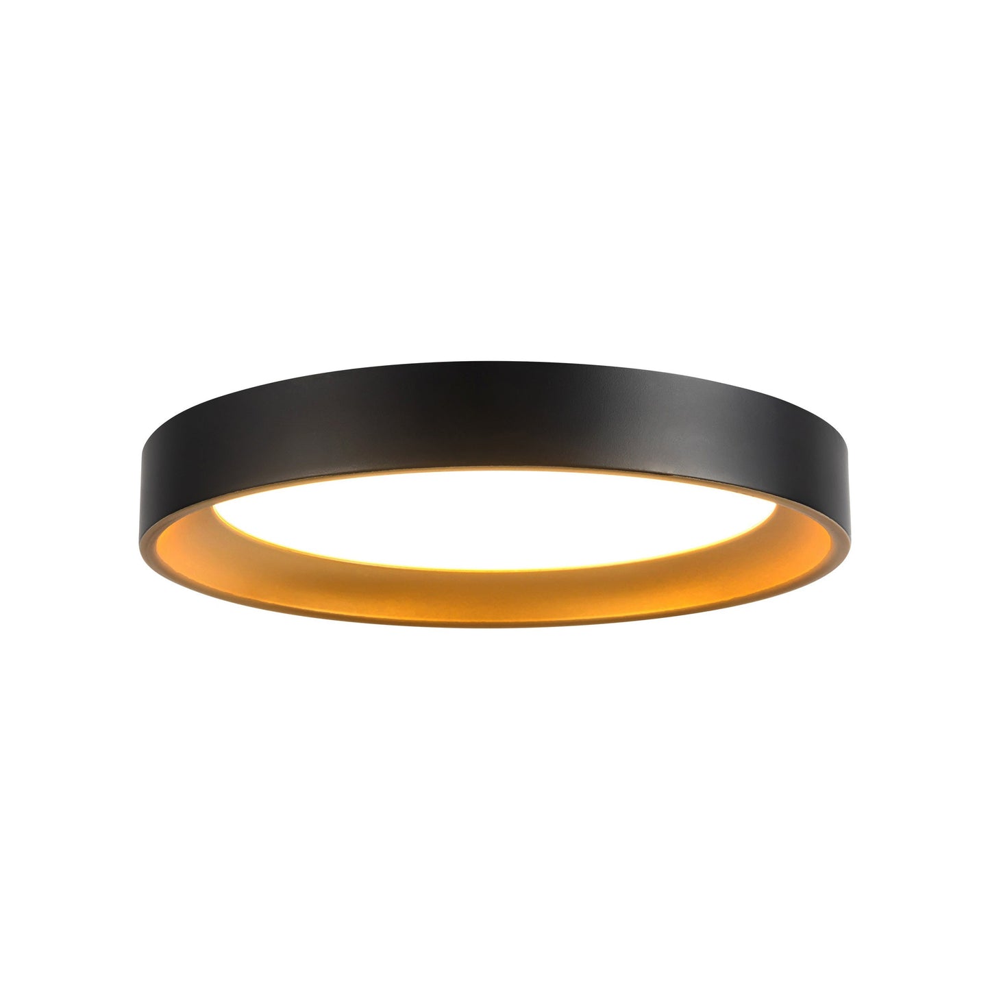 Nix LED Flush Mount Ceiling Light in Black (9-Inch).