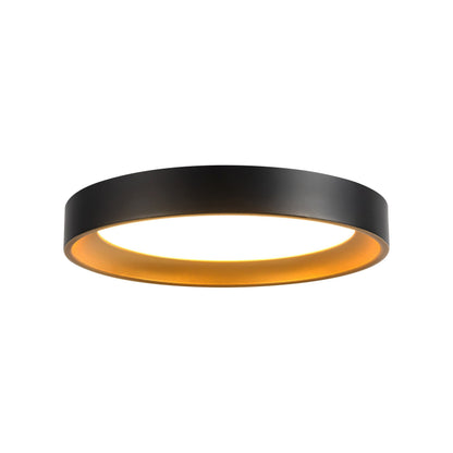 Nix LED Flush Mount Ceiling Light in Black (9-Inch).