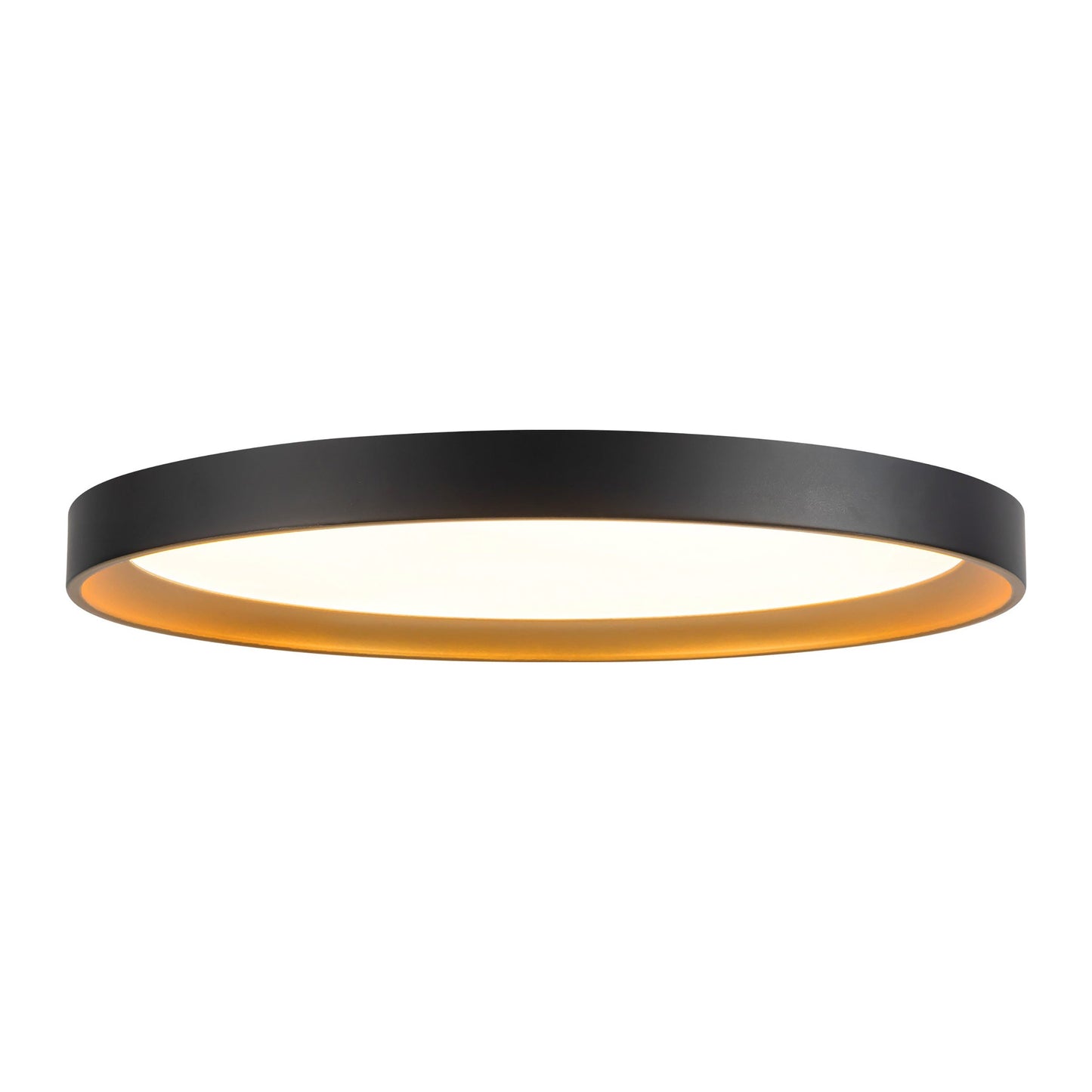 Nix LED Flush Mount Ceiling Light in Black (15.13-Inch).