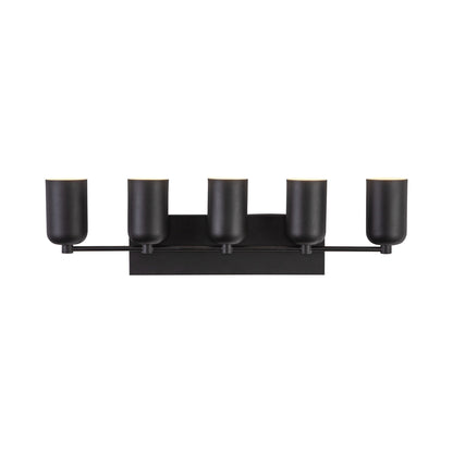 Nola Bath Vanity Light in Black/Black (5-Light).
