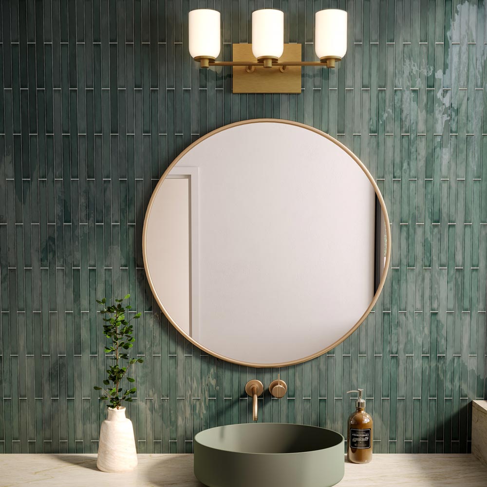 Nola Bath Vanity Light in bathroom.