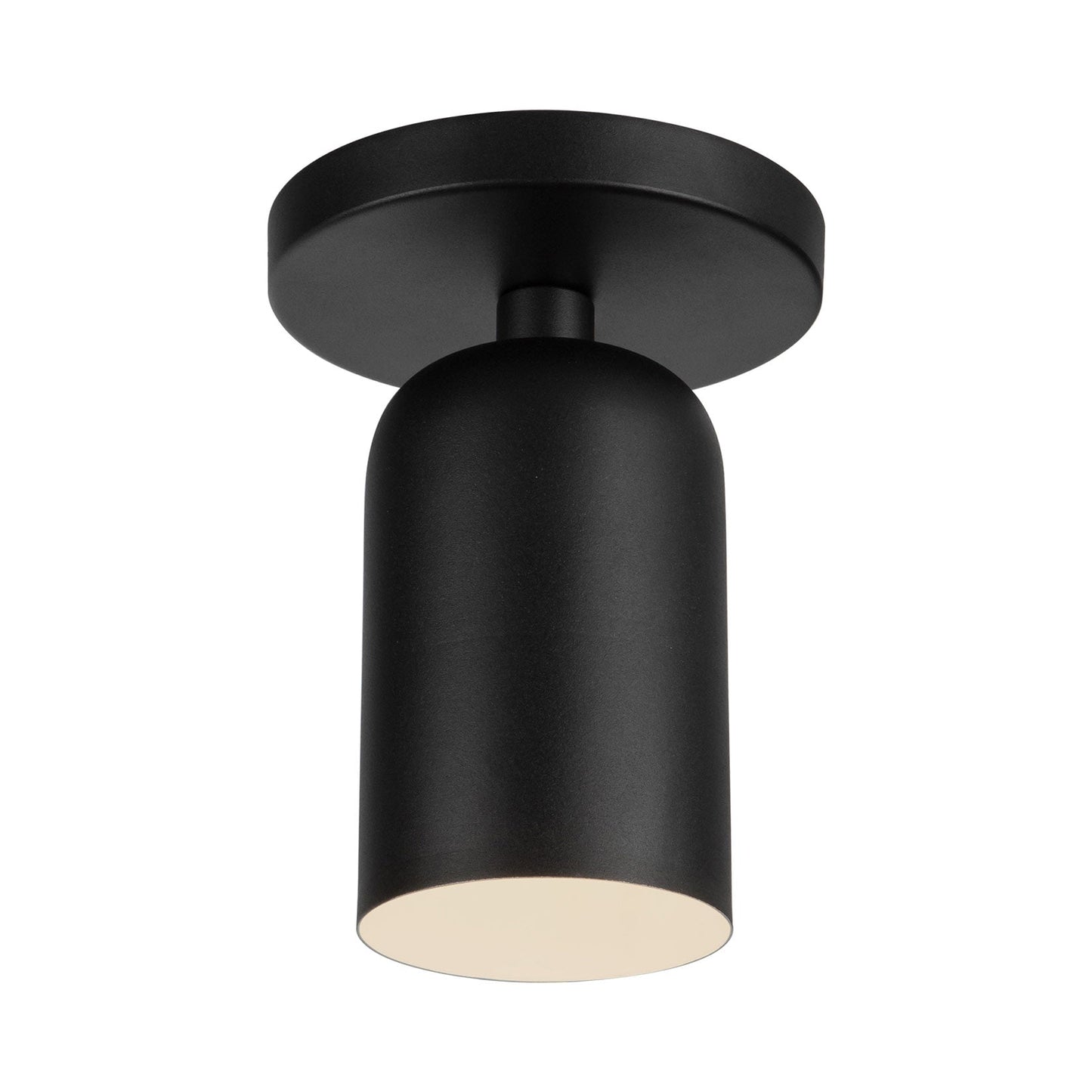 Nola Semi-Flush Mount Ceiling Light in Black.