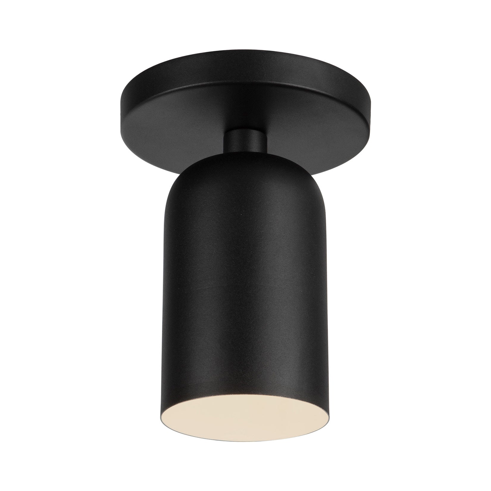 Nola Semi-Flush Mount Ceiling Light in Black.