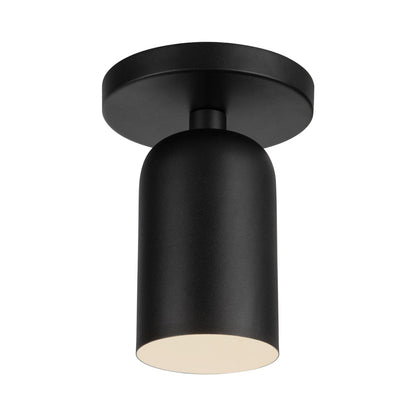Nola Semi-Flush Mount Ceiling Light in Black.