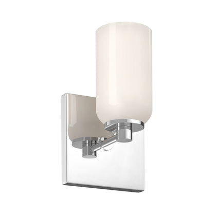 Nola Wall Light in Chrome/Glossy Opal Glass (1-Light).