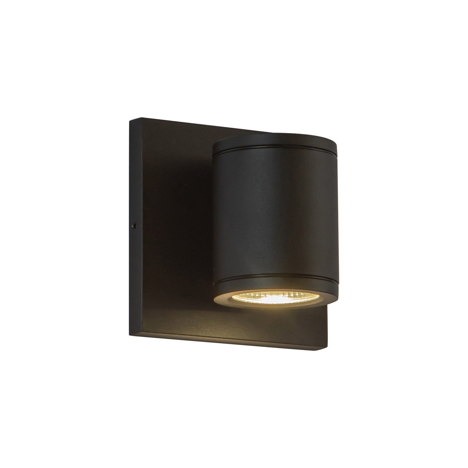 Nordic Cylinder Outdoor LED Wall Light in Black (2.63"D X 3"H/5W).