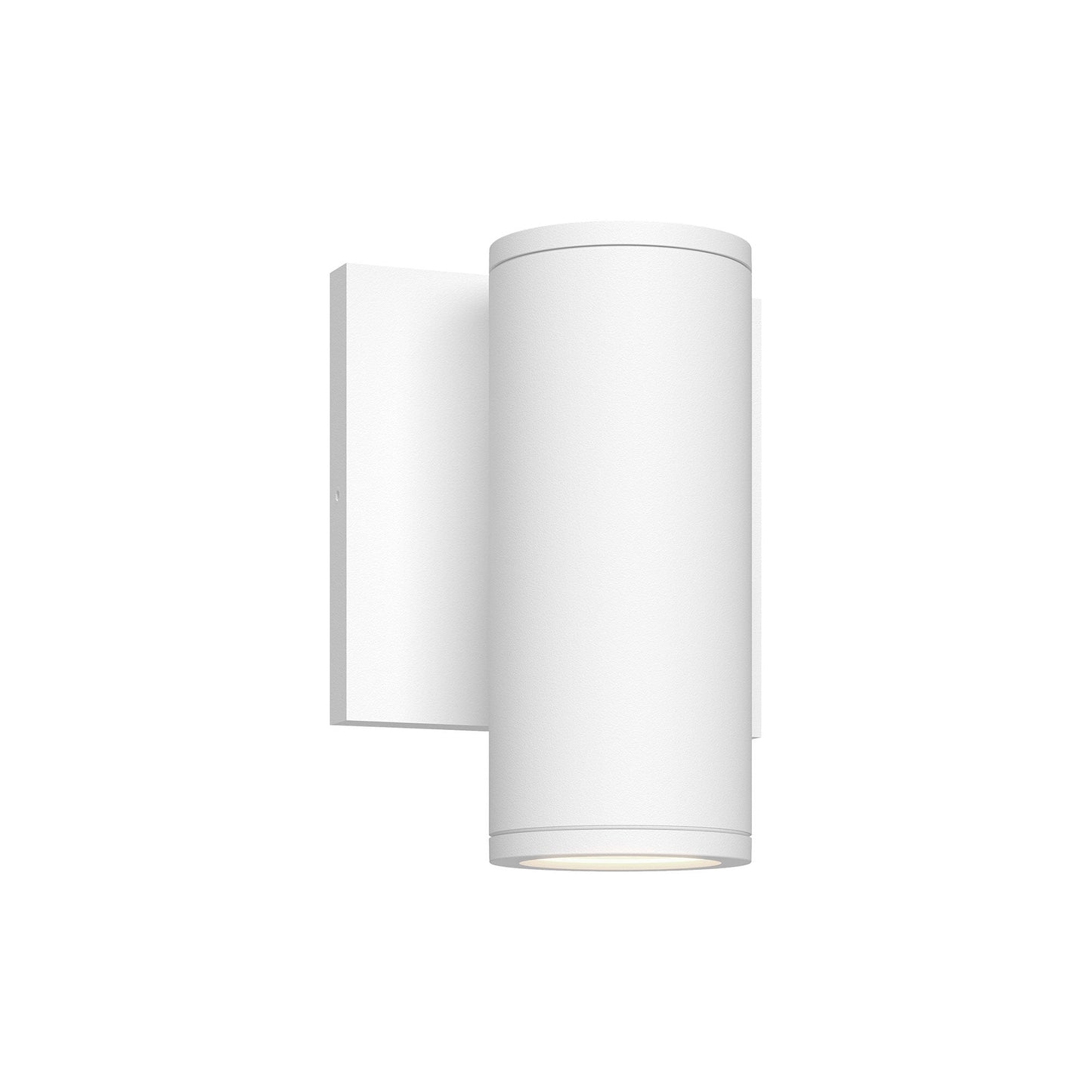 Nordic Cylinder Outdoor LED Wall Light in White (2.63"D X 6"H/8W).