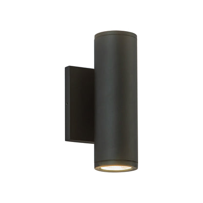 Nordic Cylinder Outdoor LED Wall Light in Black (2.63"D X 8"H/16W).