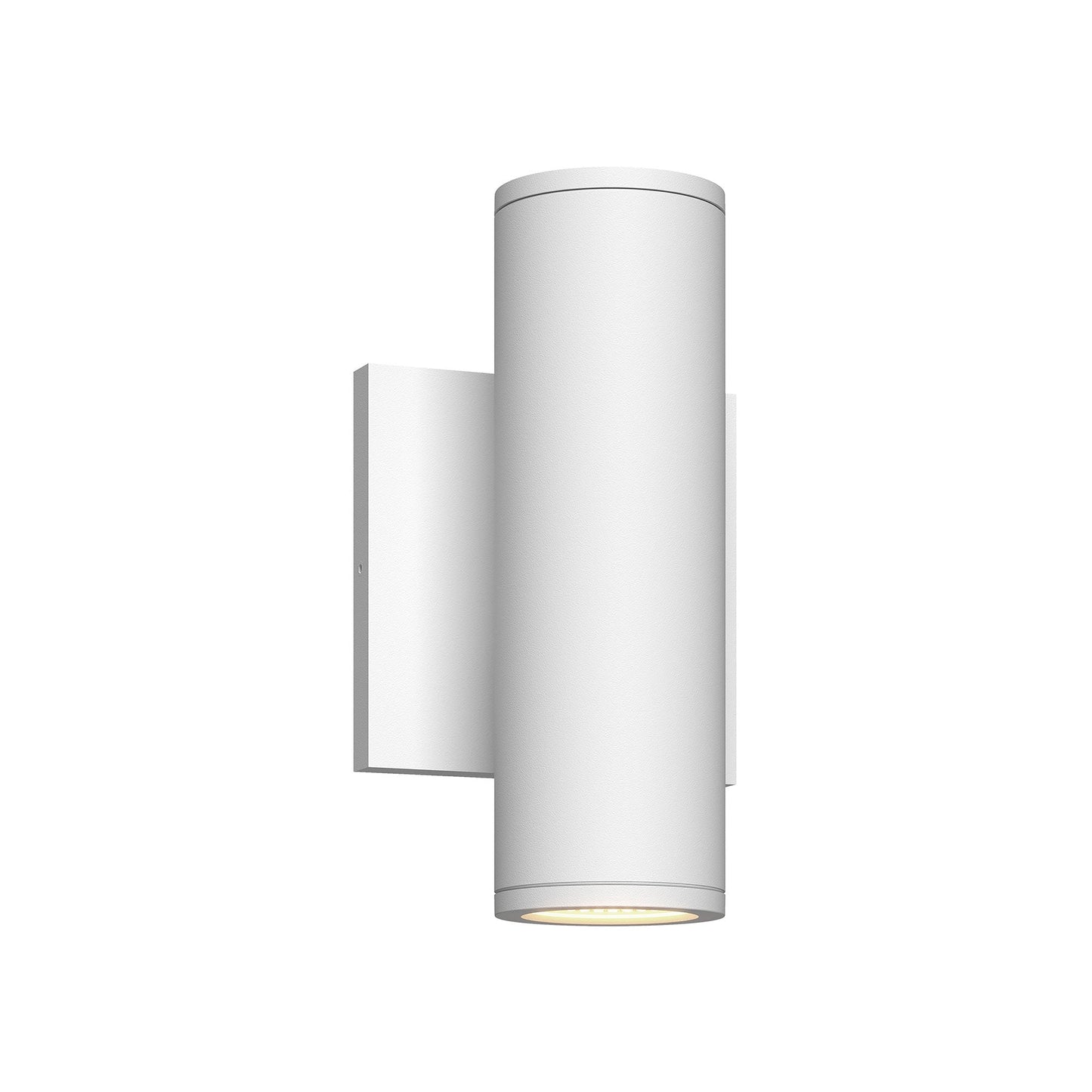 Nordic Cylinder Outdoor LED Wall Light in White (2.63"D X 8"H/16W).