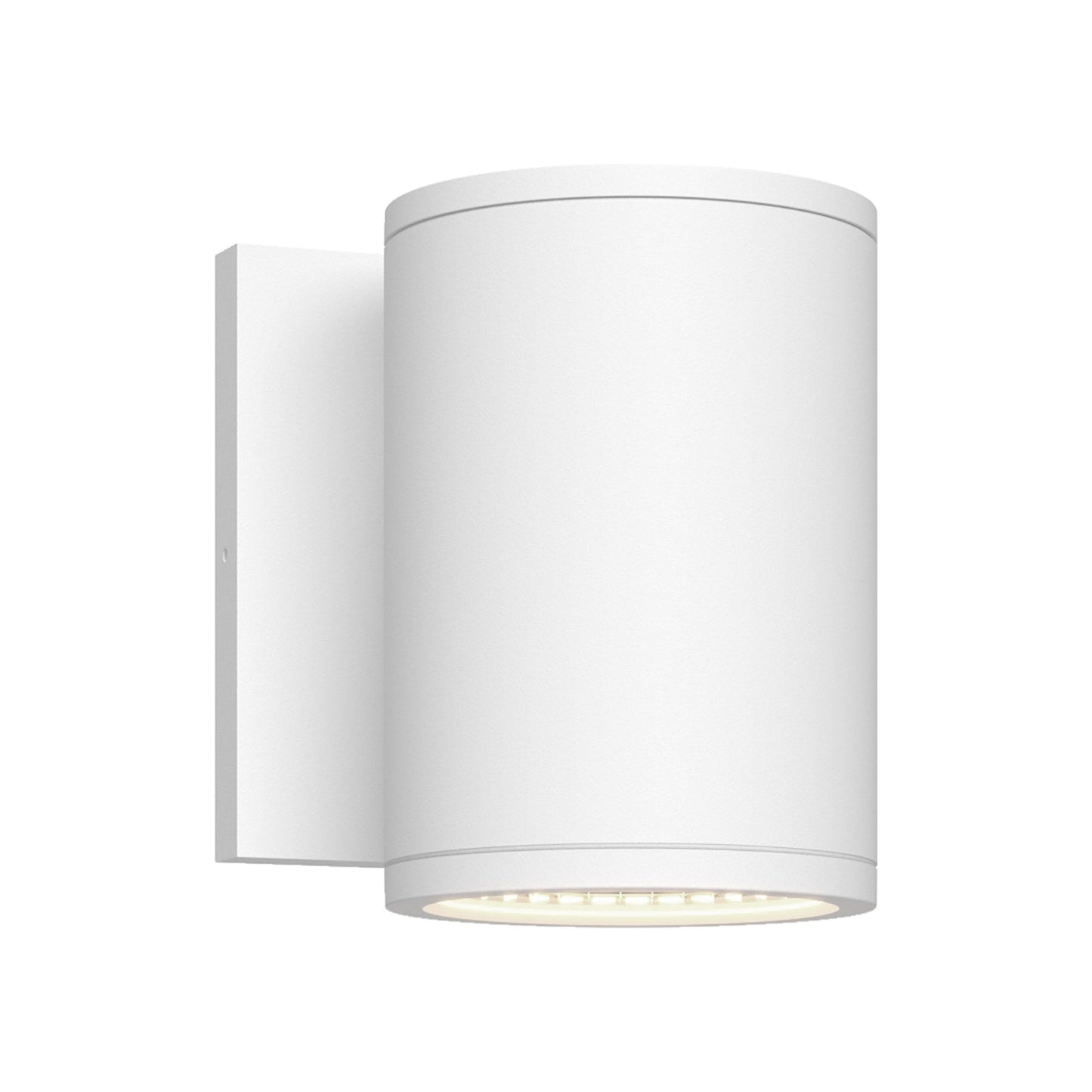 Nordic Cylinder Outdoor LED Wall Light in White (3.63"D X 5"H/10W).