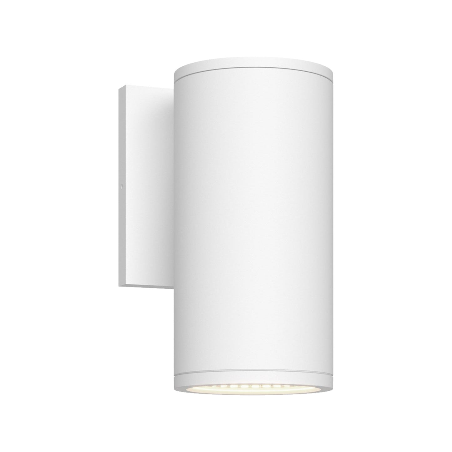 Nordic Cylinder Outdoor LED Wall Light in White (3.63"D X 7"H/15W).