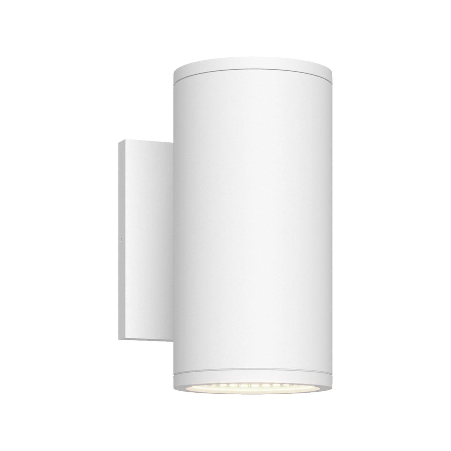 Nordic Cylinder Outdoor LED Wall Light in White (3.63"D X 7"H/20W).