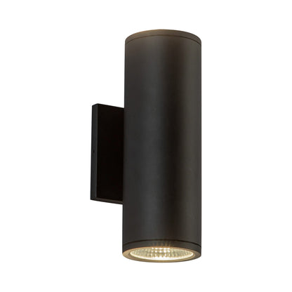 Nordic Cylinder Outdoor LED Wall Light in Black (3.63"D X 10"H/20W).