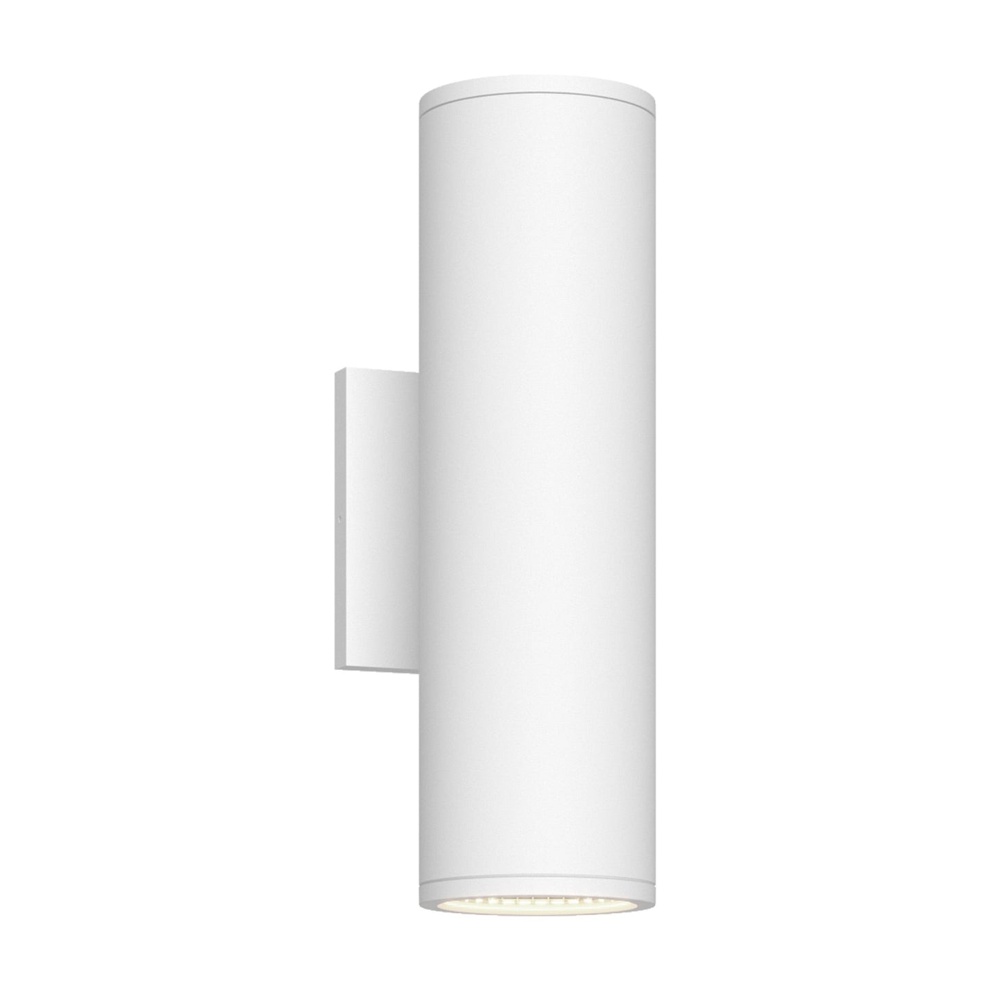 Nordic Cylinder Outdoor LED Wall Light in White (3.63"D X 12"H/30W).