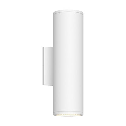 Nordic Cylinder Outdoor LED Wall Light in White (3.63"D X 12"H/30W).