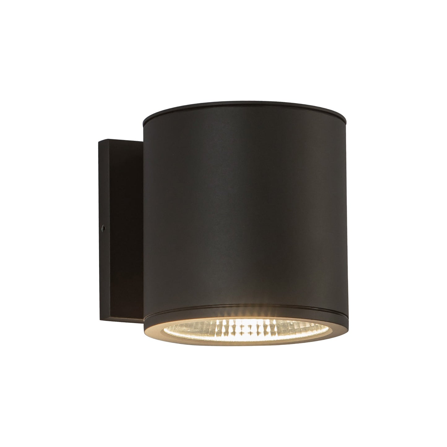 Nordic Cylinder Outdoor LED Wall Light in Black (5"D X 5"H/15W).
