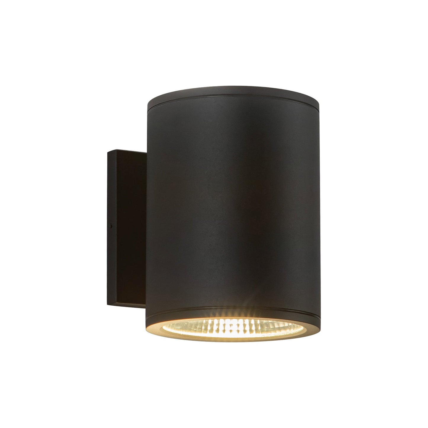 Nordic Cylinder Outdoor LED Wall Light in Black (5"D X 6"H/30W).