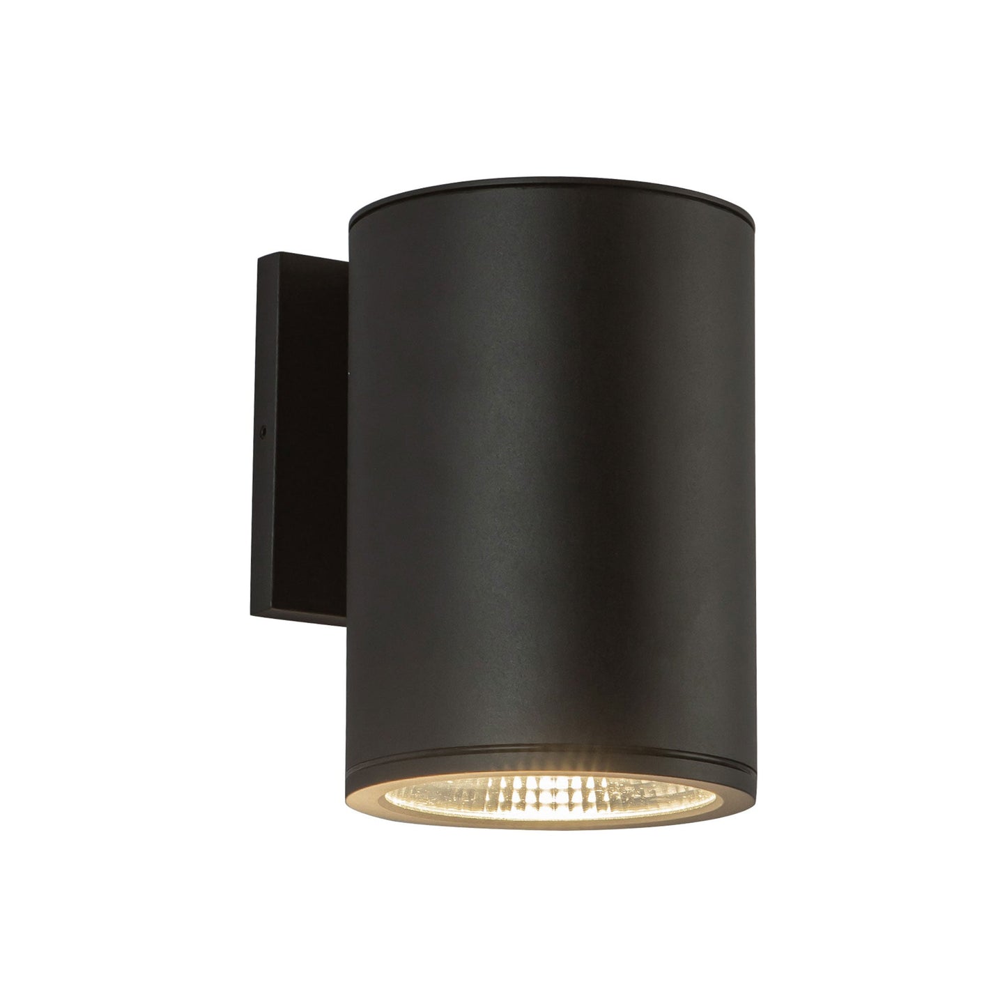 Nordic Cylinder Outdoor LED Wall Light in Black (5"D X 7"H/15W).