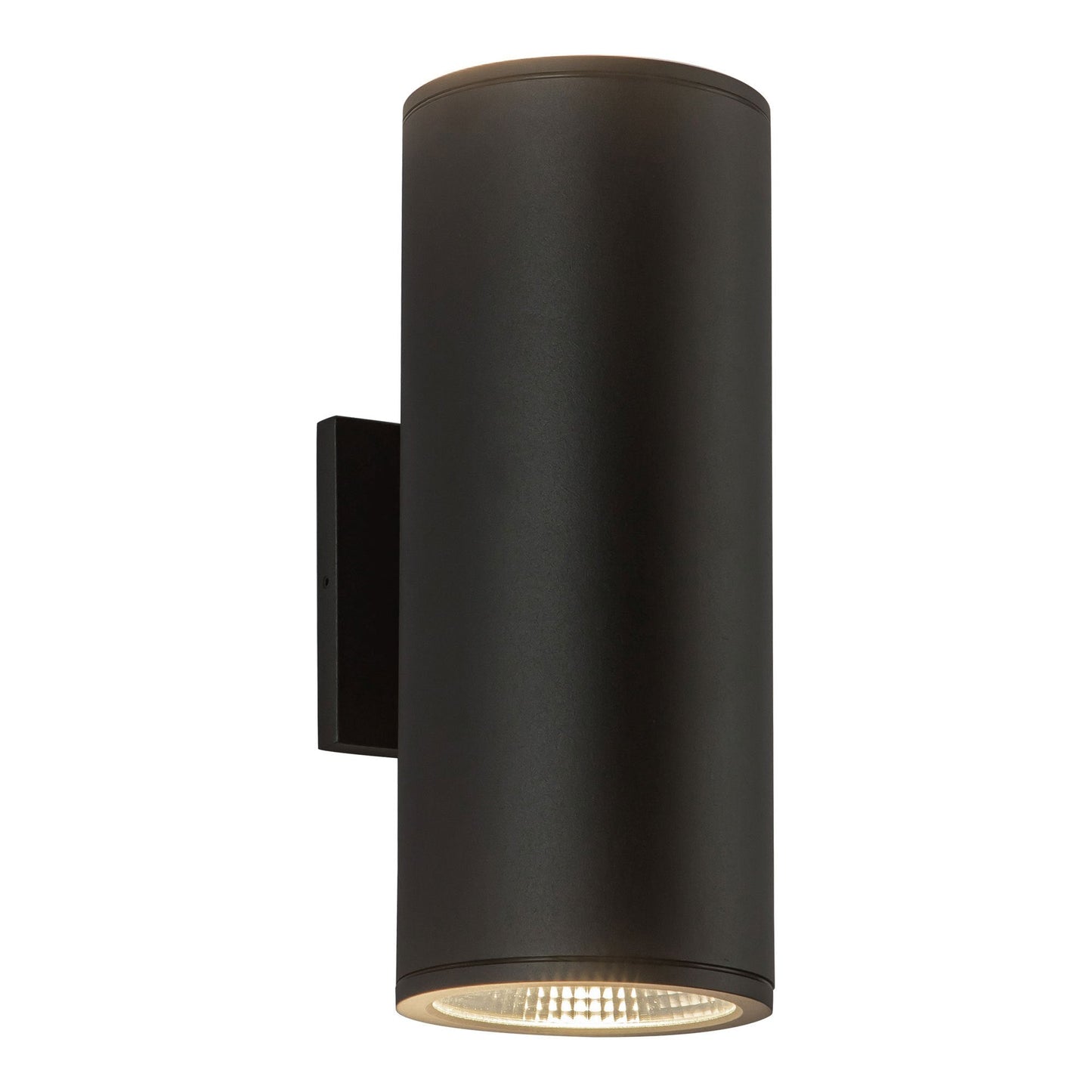 Nordic Cylinder Outdoor LED Wall Light in Black (5"D X 12"H/30W).