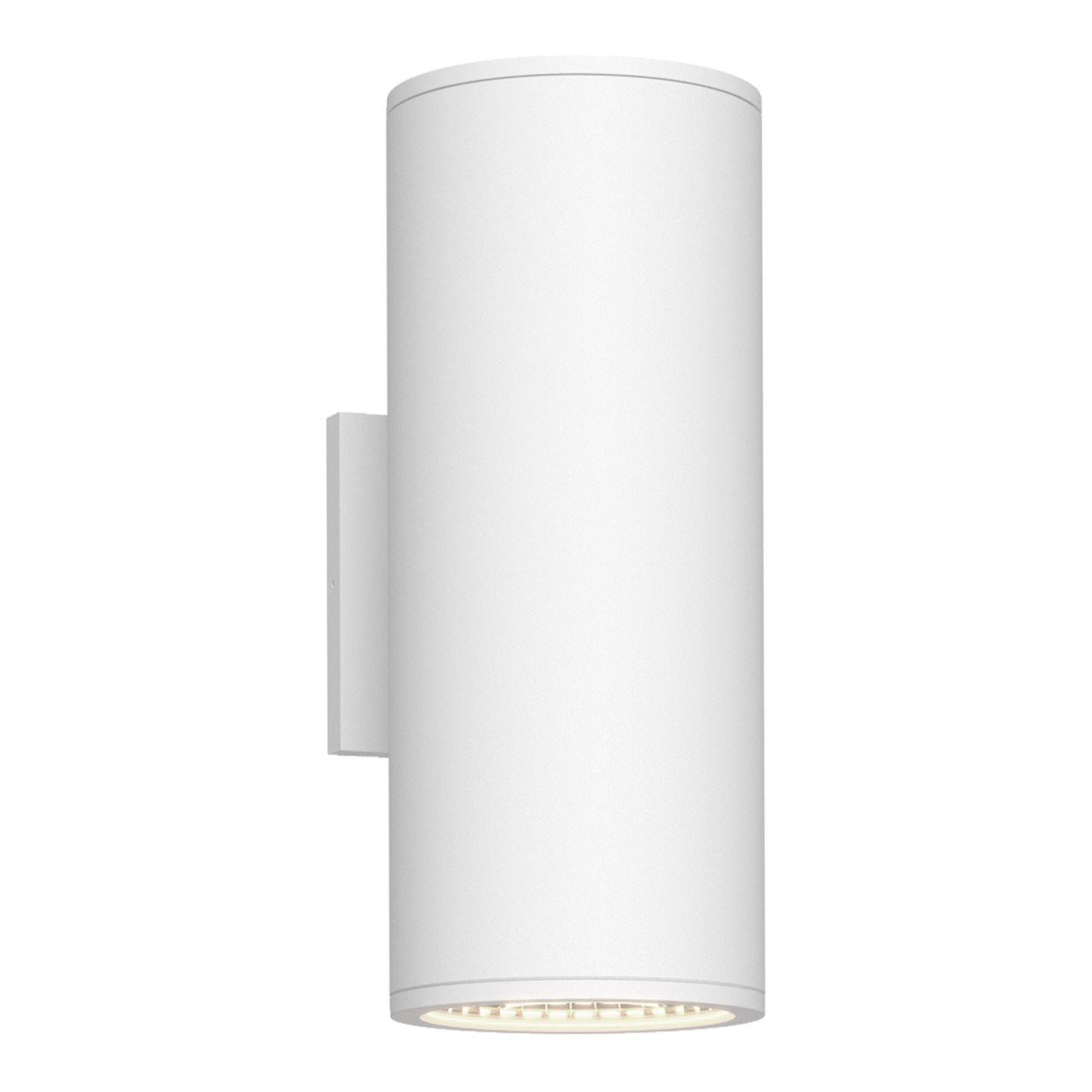 Nordic Cylinder Outdoor LED Wall Light in White (5"D X 12"H/30W).