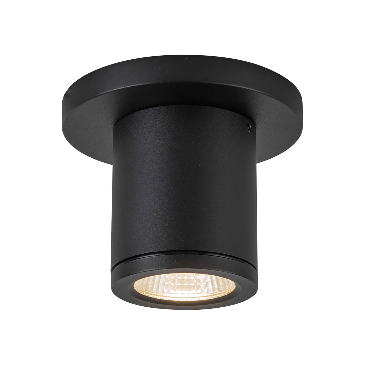 Nordic Outdoor LED Flush Mount Ceiling Light in Black (3.5-Inch/2.63-Inch).