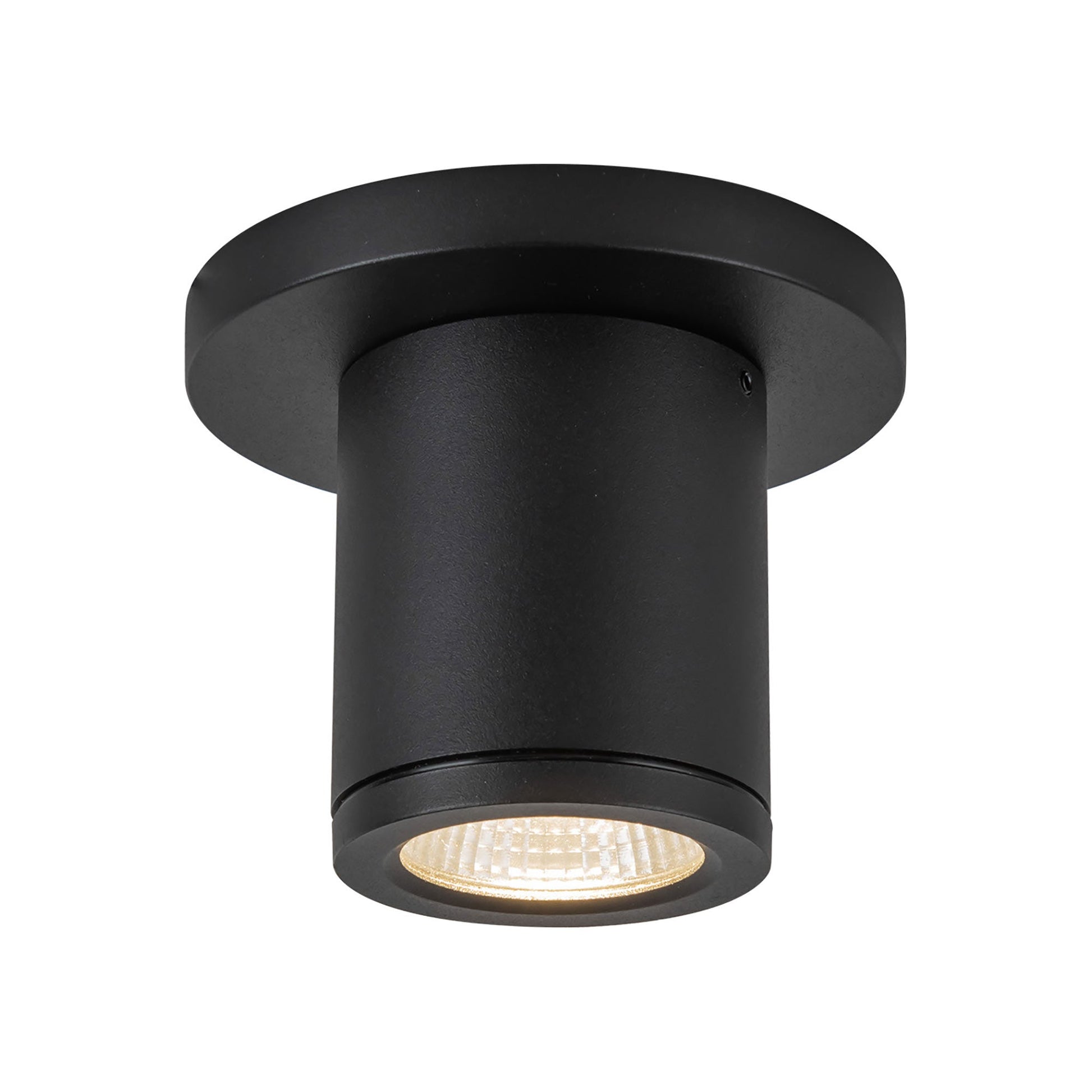 Nordic Outdoor LED Flush Mount Ceiling Light in Black (3.5-Inch/2.63-Inch).