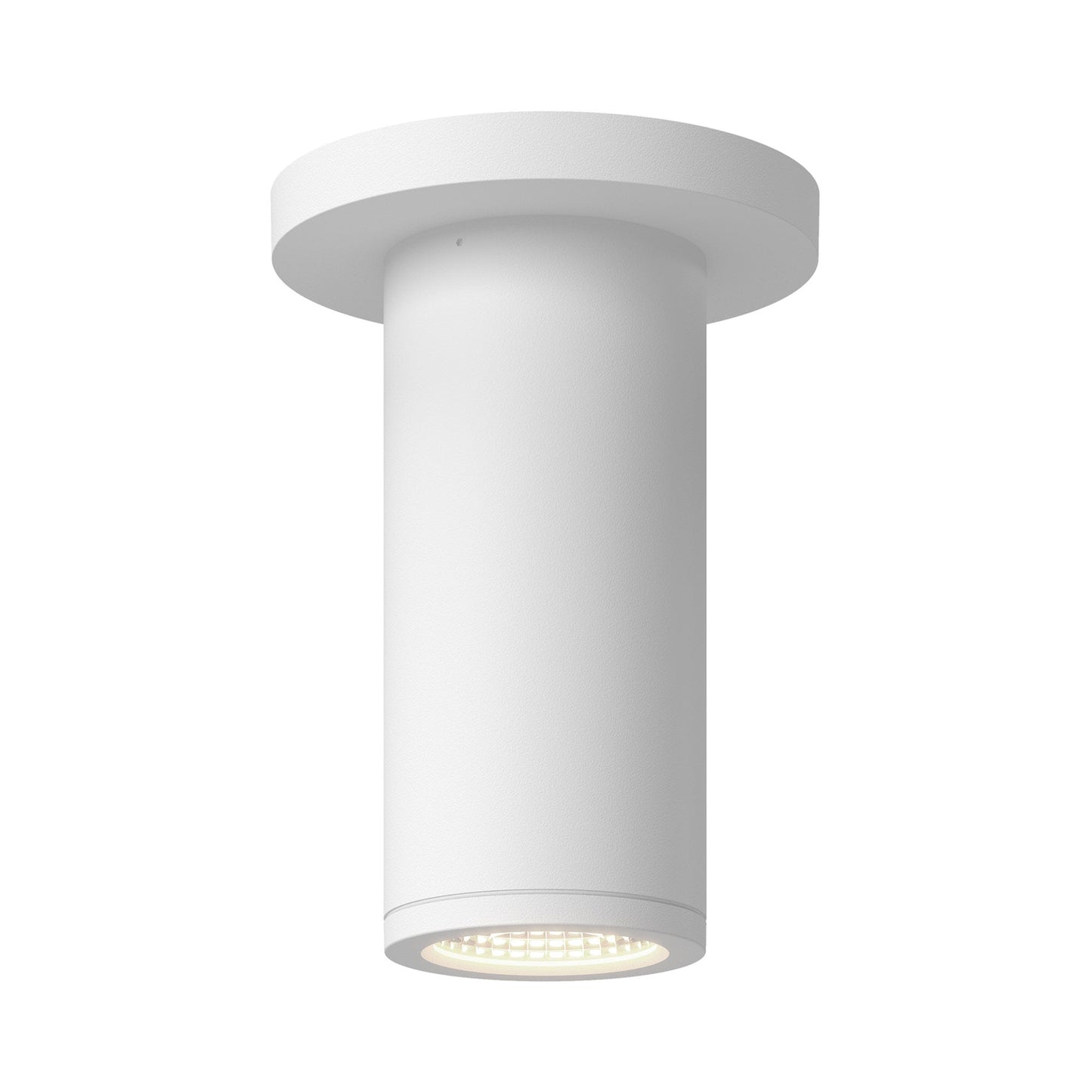 Nordic Outdoor LED Flush Mount Ceiling Light in White (6-inch/2.63-Inch).