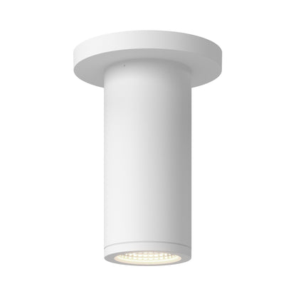 Nordic Outdoor LED Flush Mount Ceiling Light in White (6-inch/2.63-Inch).