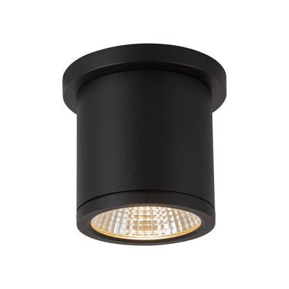 Nordic Outdoor LED Flush Mount Ceiling Light in Black (4-Inch/3.63-Inch).