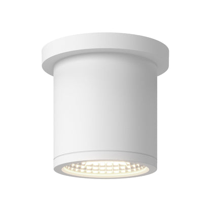 Nordic Outdoor LED Flush Mount Ceiling Light in White (4-Inch/3.63-Inch).