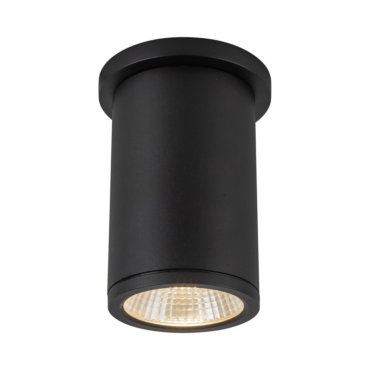 Nordic Outdoor LED Flush Mount Ceiling Light in Black (6-inch/3.63-Inch).