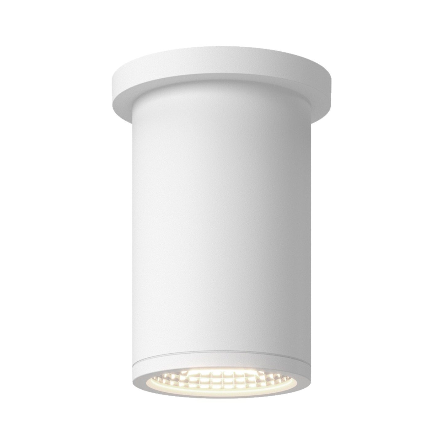 Nordic Outdoor LED Flush Mount Ceiling Light in White (6-inch/3.63-Inch).