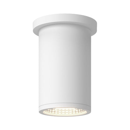 Nordic Outdoor LED Flush Mount Ceiling Light in White (6-inch/3.63-Inch).