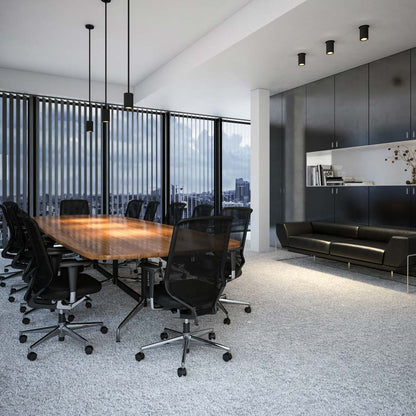 Nordic Outdoor LED Flush Mount Ceiling Light in office.