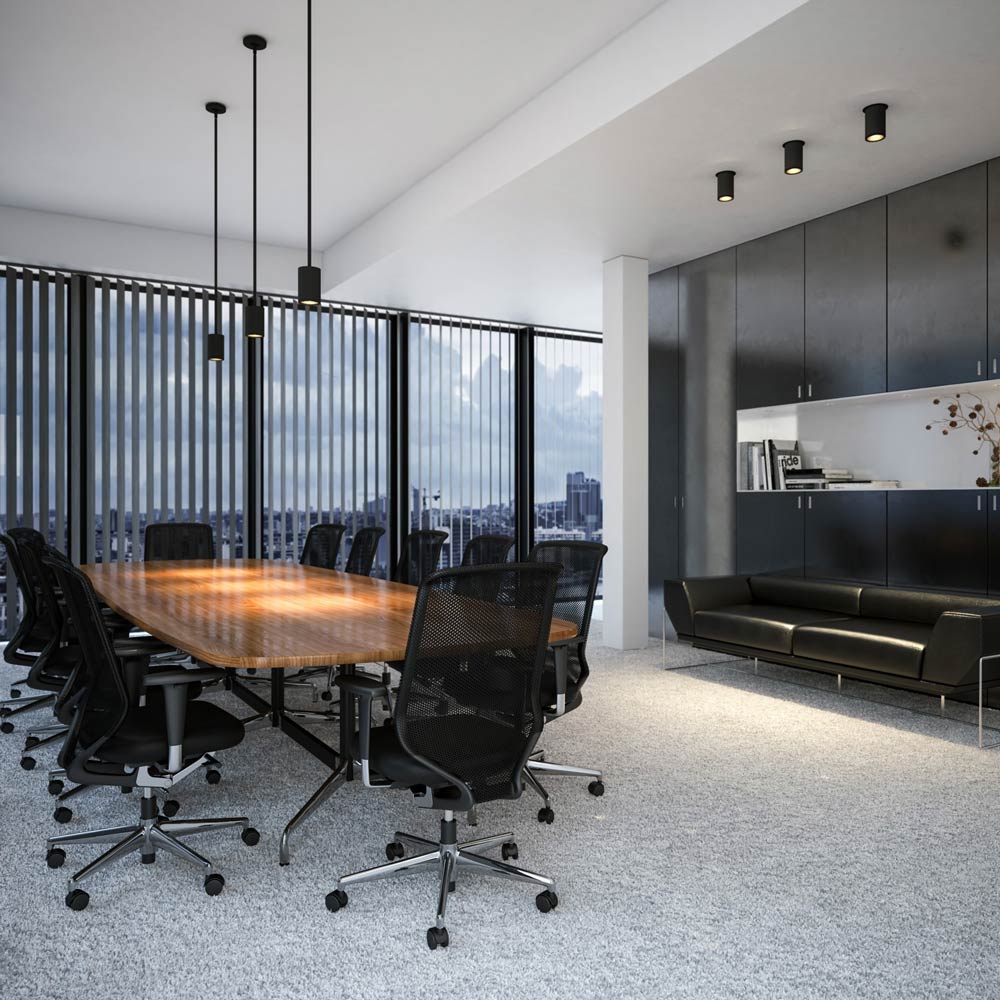 Nordic Outdoor LED Pendant Light in office room.